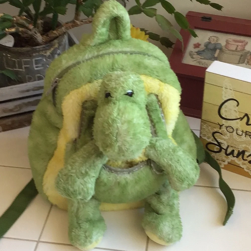 Plush Turtle w/Removable Turtle Shell Backpack - Picture 2 of 7